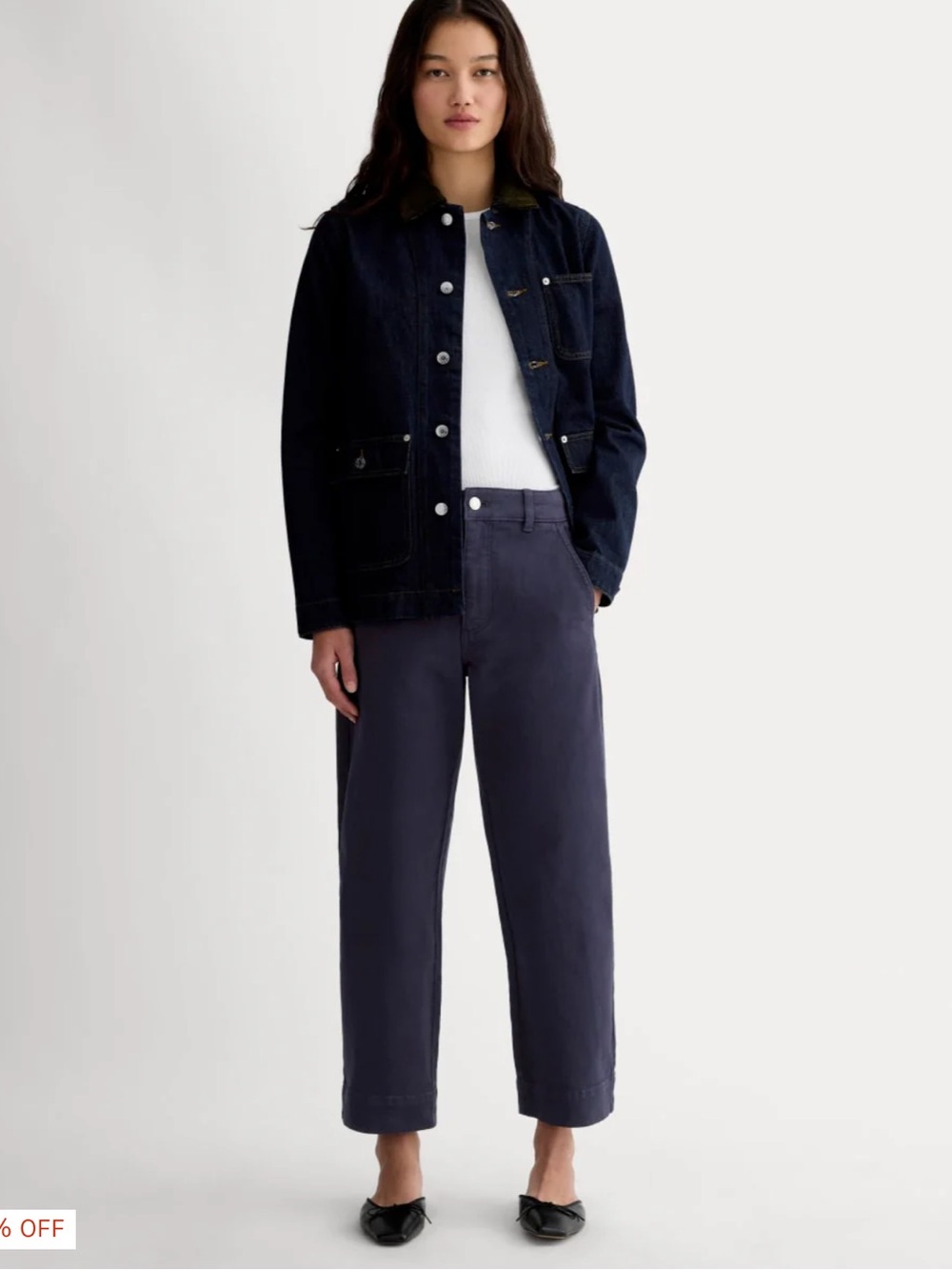 Everlane navy THE UTILITY STRAIGHT-LEG PANT
Size 8. Organic cotton
